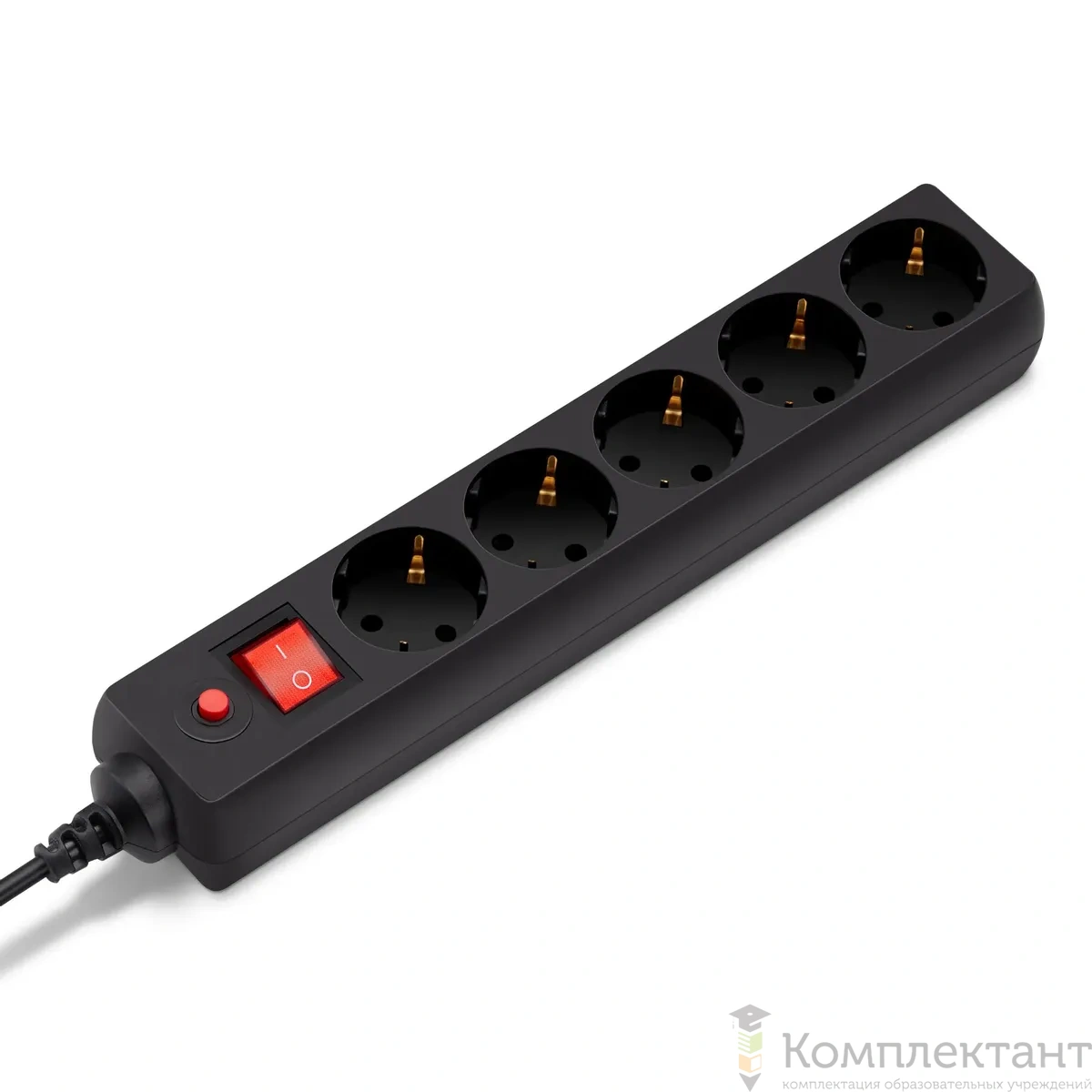 Сетевой фильтр Buro 500SH-5-B, 5м, черный